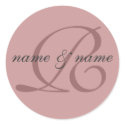 R monogram label - personalize first names stickers
