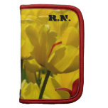 R.N. folio planner Yellow Tulip Flowers Nursing