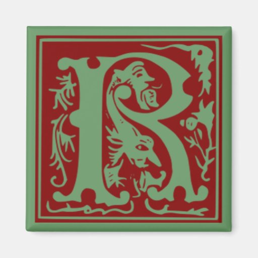 R - Ornamental Alphabet Refrigerator Magnets