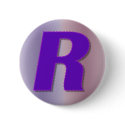 R purple monogram buttons