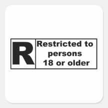 R-Rating Stickers