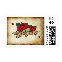 R.S.V.P. Rose Urban Tattoo Theme Wedding Postage S postage