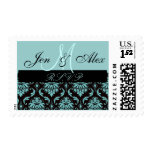 R.S.V.P. Tiffany Damask Monogram Wedding Postage