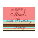 R.S.V.P. to Birthday Invitation postcard