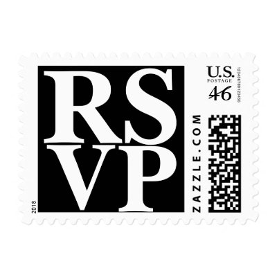 R.S.V.P Wedding Postage Stamps by TDSwhite