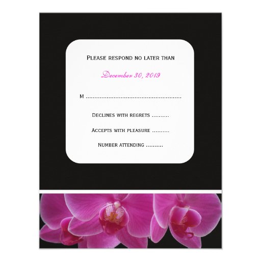 R.S.V.P. Without Menu Invitation for 5 x 7 Invite