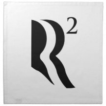 R SQUARED - ROMNEY RYAN 12.png Printed Napkins