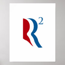 R SQUARED - ROMNEY RYAN 2012.png Print