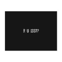 r u 1337? postcards