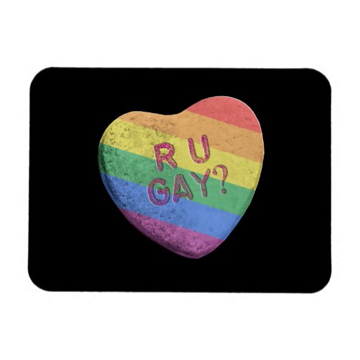 R U GAY CANDY -.png Rectangle Magnet