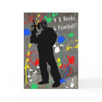 R U Ready 4 Paintball? Greeting Cards