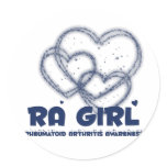 RA Girl Heart Design :: Rheumatoid Arthritis stickers