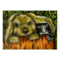 Rabbit and raven cards by tanyabond Rabbit and raven cards