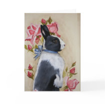 Rabbit and Roses cards by Lesleysloft Rabbit and Roses cards