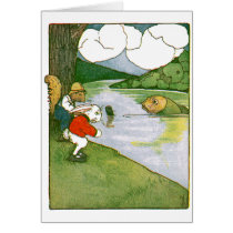 Rabbit and Squirrel Meet Pickerel Greeting Cards