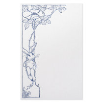 Rabbit and Wild Rose Stationery