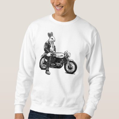 Rabbit biker pull over sweatshirt
