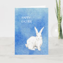 Rabbit Blue Easter Card