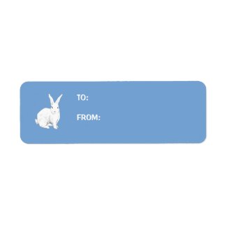 Rabbit blue Gift Tag Label label