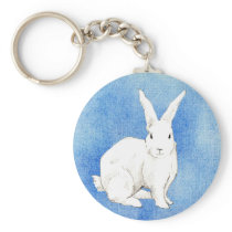 Rabbit Blue Keychain