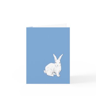 Rabbit blue Note Card card
