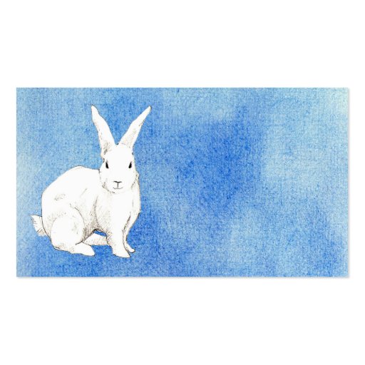 Rabbit Blue Profile Card Business Card (back side)