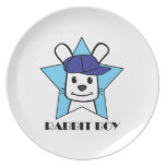 Rabbit Boy Party Plate