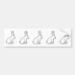 Rabbit bunny fun simple graphic symbol logo art bumper sticker