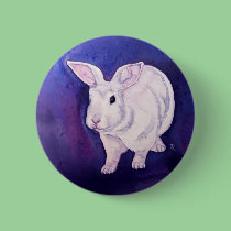 Rabbit Button - "Somebunny's Here"