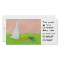 Rabbit carrot fresh modern art colorful painting custom photo card