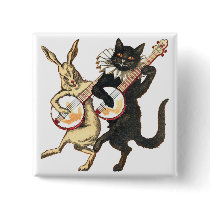 Rabbit & Cat Button