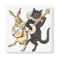 Rabbit & Cat Magnet