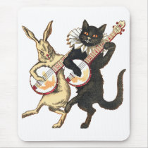 Rabbit & Cat Mousepad mousepads