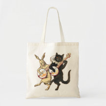 Rabbit & Cat Tote Bag