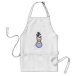 Rabbit Chinese Symbol with Circle Art aprons