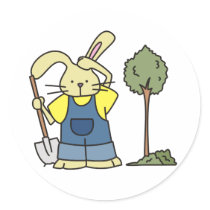 Rabbit Digging Garden stickers