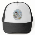 Rabbit Eating Snowman's Nose hats by friskybiz Rabbit Eating Snowman's Nose hats