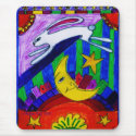 rabbit flew over the moon, mousepads by MedinaA42 rabbit flew over the moon, mousepads