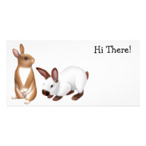 Rabbit Friends Photo Card photo cards by twopurringcats Rabbit Friends Photo Card photo cards
