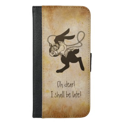 Rabbit from Alice in Wonderland Funny Quotes iPhone 6/6S Plus Wallet Case