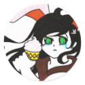 Rabbit girl with cone stickers