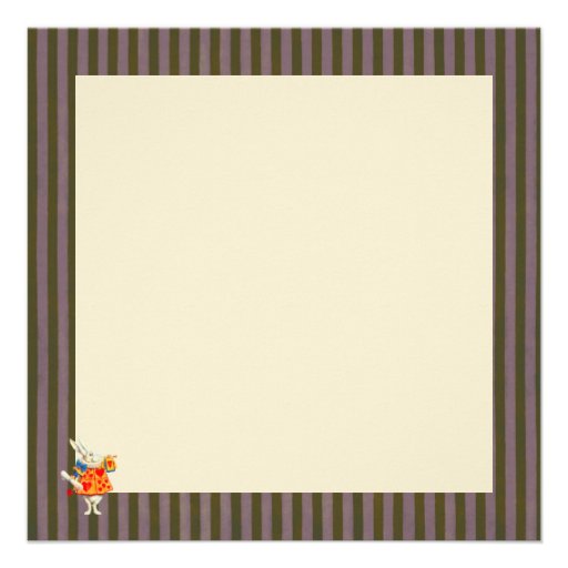 Rabbit in Alice Wonderland ~ Invitation