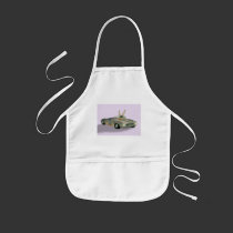 Rabbit in Racing Car Baby's Apron
