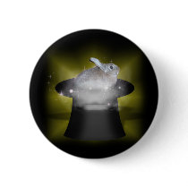Rabbit  in the Magic Hat Pinback Button