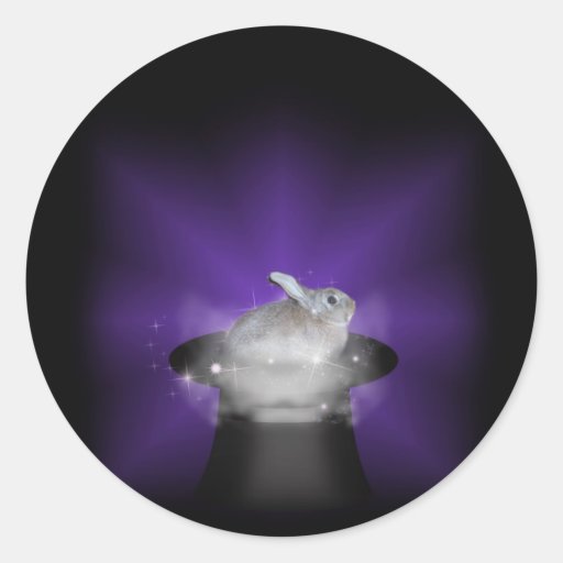 Rabbit  in the Magic Hat Stickers
