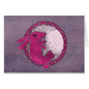 Rabbit in the Moon (pink/purple) Cards