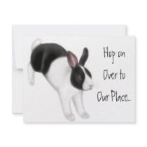 Rabbit Jumping invitations by twopurringcats Rabbit Jumping invitations
