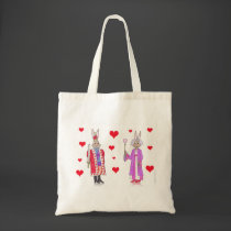 Rabbit King and Queen of Hearts bags