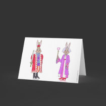 Rabbit King and Queen of Hearts cards