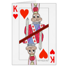 Rabbit King of Hearts Cards